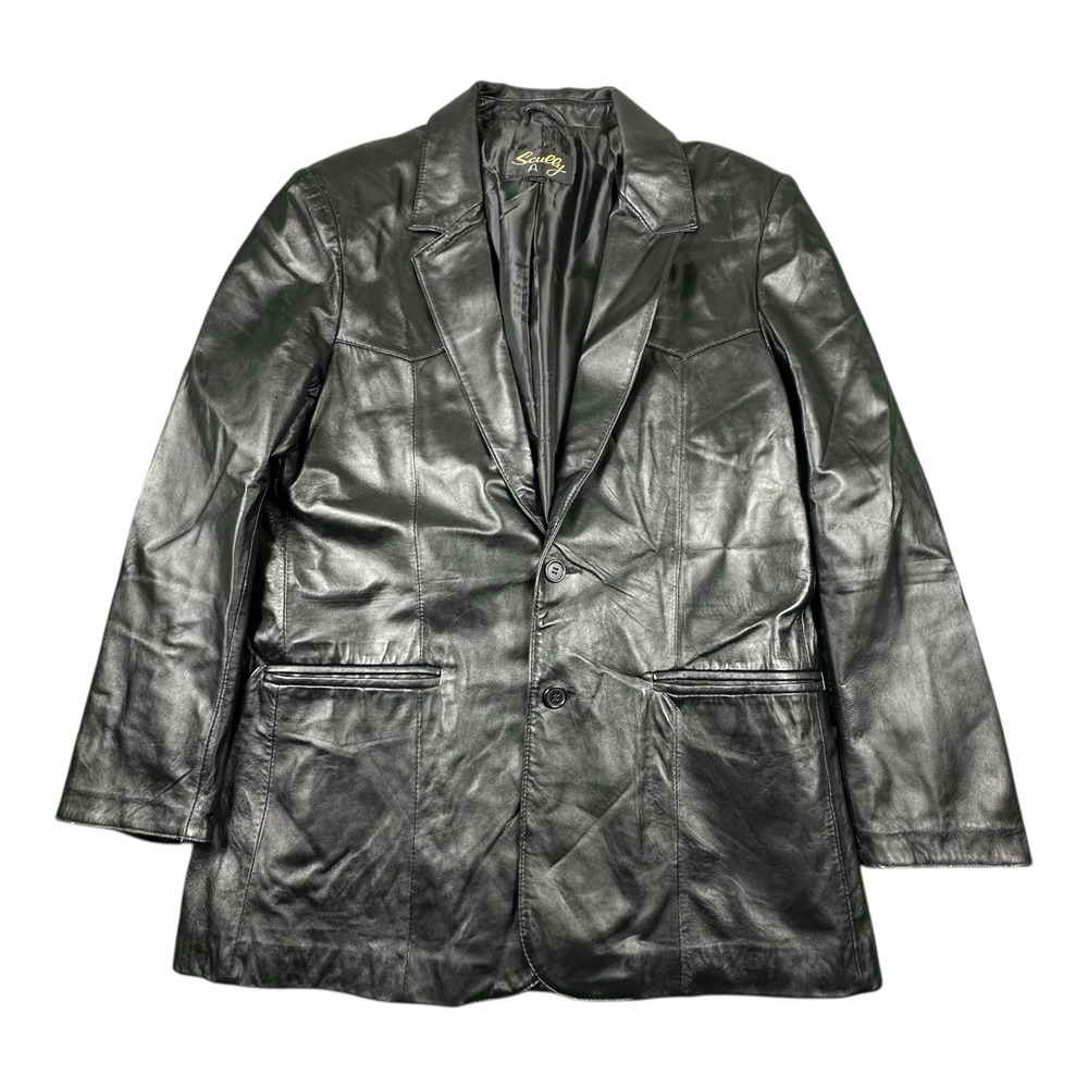 Vintage Scully Men's Western Black Leather Jacket 40 Excellent